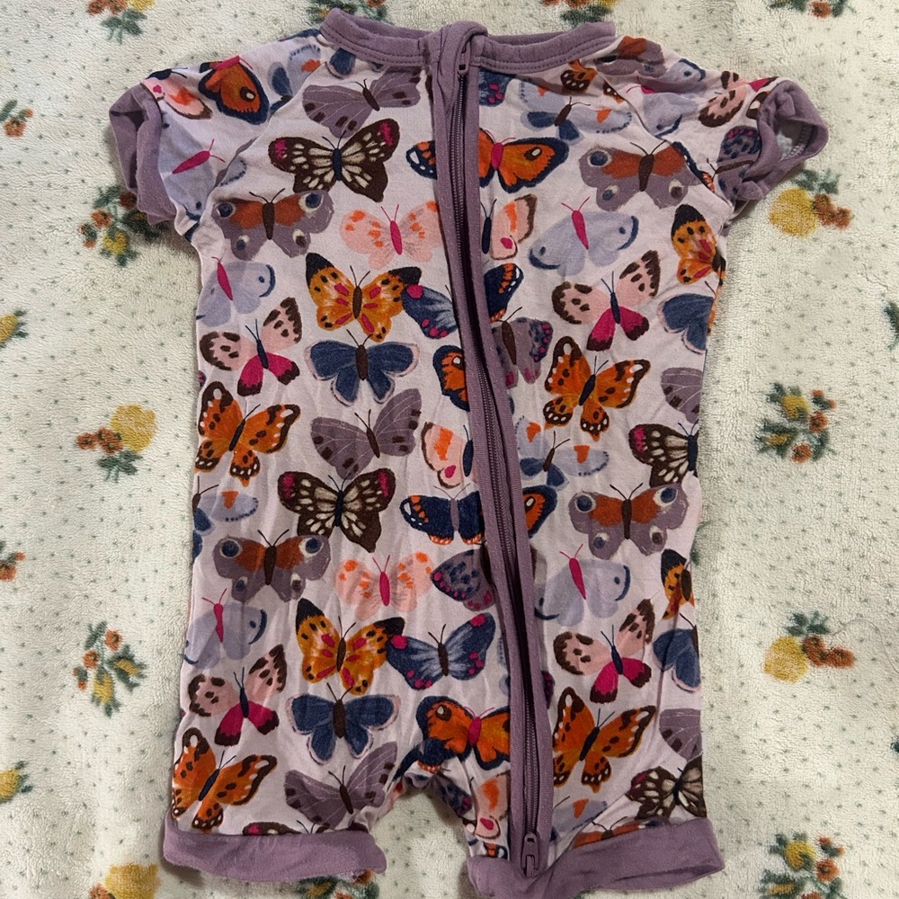 Little Sleepies Butterfly Shorties 3-6 months VGUC